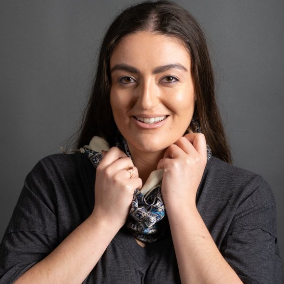 Blue Paisley Scarf - Picture 6 of 7